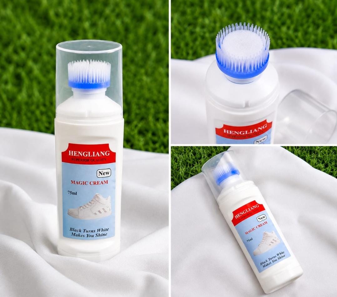 HENGLIANG Magic Cream 75ml whitening shoe cream with built-in brush cap
